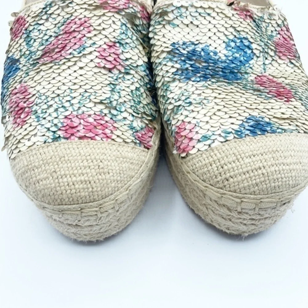 CASLON Collins Floral Sequin Espadrilles platform